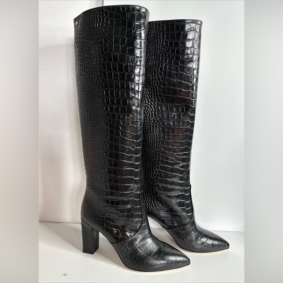 Mattia Capezzani Cocco Black Croco Boots